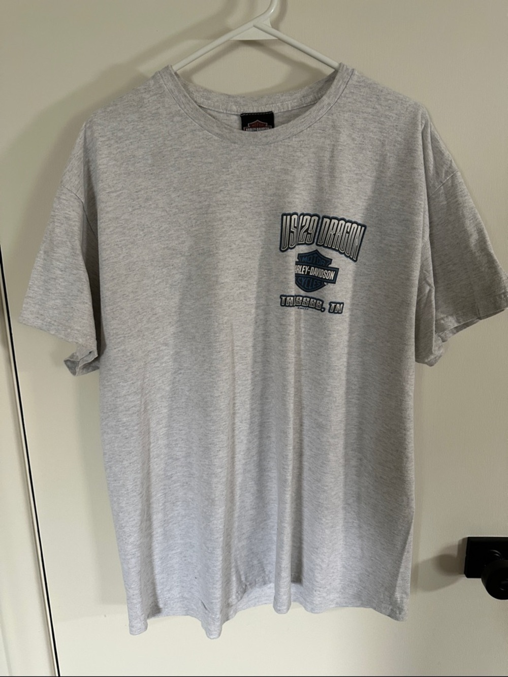 Harley-Davidson Heather Gray Short Sleeve Tee with Navy Logo